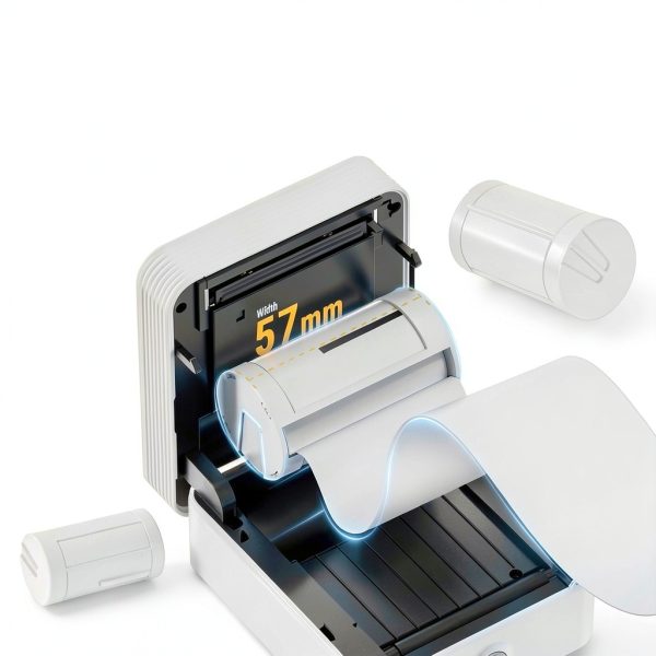 Nelko 54mm x 3.5m Thermal Sticker Paper 3 Rolls White BPA-Free Labels-1