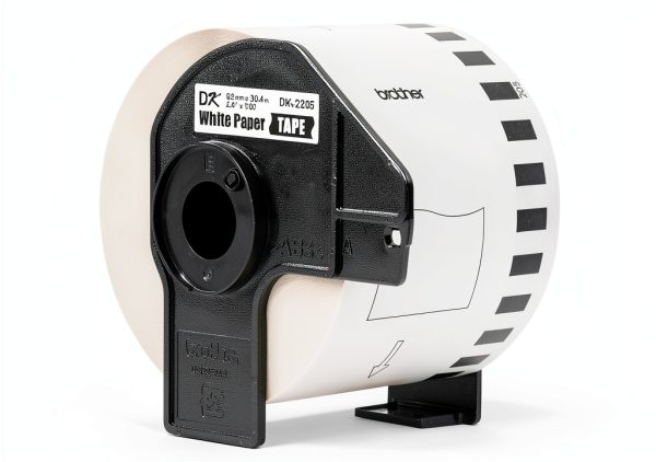 Brother DK-2205 Label Roll 2.4" x 100ft Continuous Black on White-5