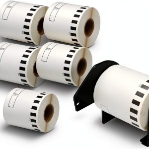 BETCKEY 2.4" x 50ft Continuous Labels – 6 Rolls for Brother QL-0