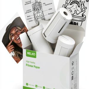 Nelko 54mm x 3.5m Thermal Sticker Paper 3 Rolls White BPA-Free Labels-0