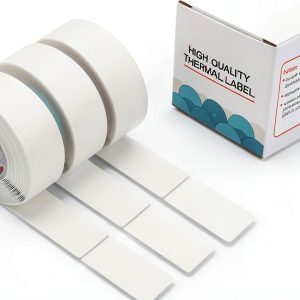 Phomemo 12x50mm Label Tape Black on White Thermal Rolls for D30 Maker-0