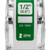 Brother CZ-1002 White 12mm x 16.4ft ZINK Label Roll for VC-500W-0