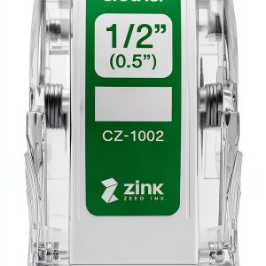 Brother CZ-1002 White 12mm x 16.4ft ZINK Label Roll for VC-500W-0