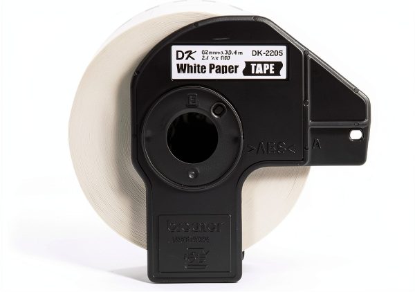 Brother DK-2205 Label Roll 2.4" x 100ft Continuous Black on White-4