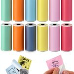 Mini Thermal Sticker Paper BYBOUS RMZDYCSZ-BV 12 Roll Multicolor 3.75m-0