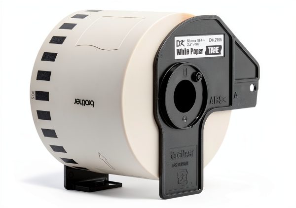 Brother DK-2205 Label Roll 2.4" x 100ft Continuous Black on White-2