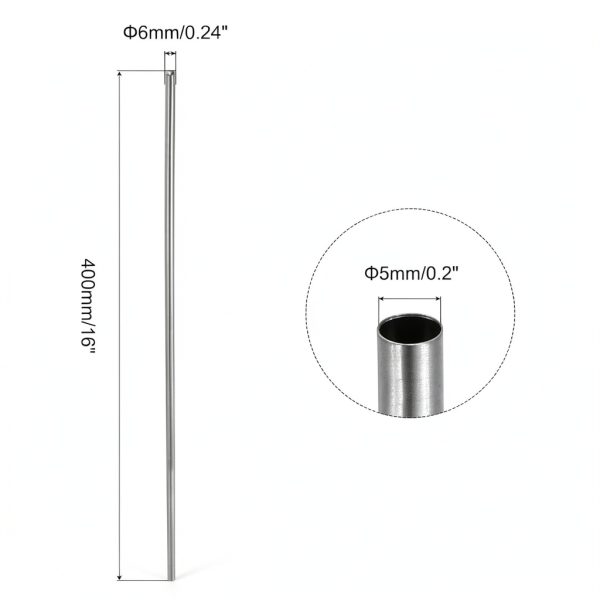 Thermowell Pipe 3/16" ID 1/4" OD 16" Stainless Steel 304 by PATIKIL-1
